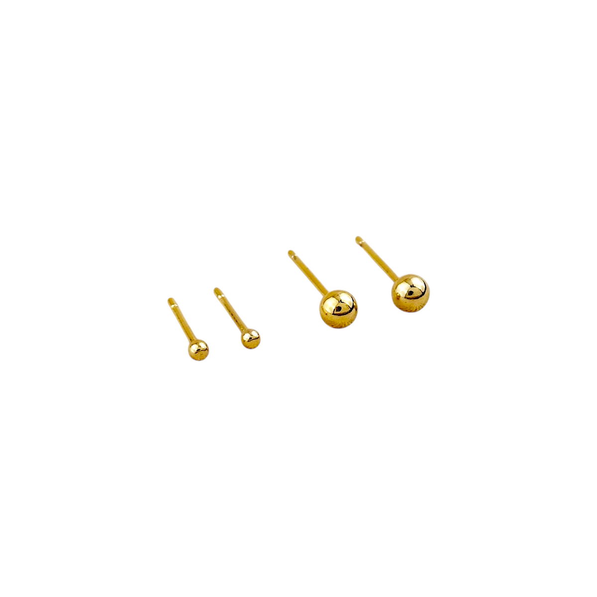 Ball Stud Earrings in 18K gold-filled