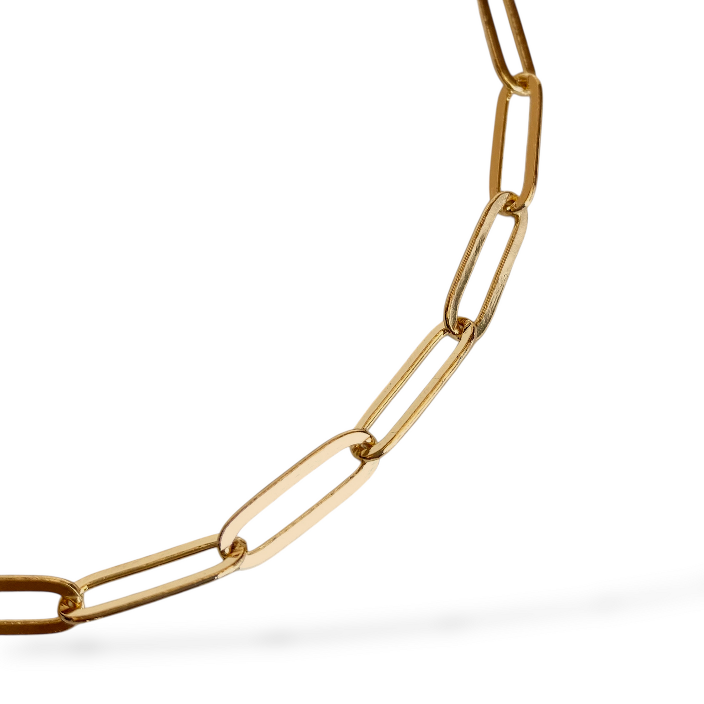 4.5mm Classic Paperclip Link Chain 18k Gold Filled Anklet