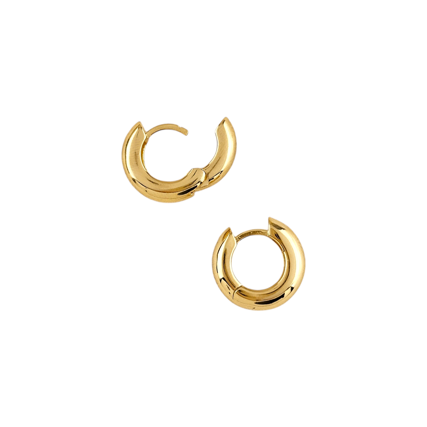 18mm Bold Huggie Hoop 18k Gold Filled Earrings