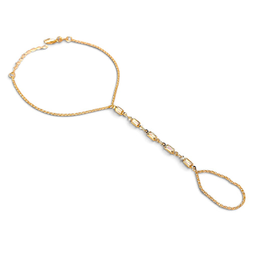 Mother of Pearl 18K Gold Filled Hand Chain Bracelet