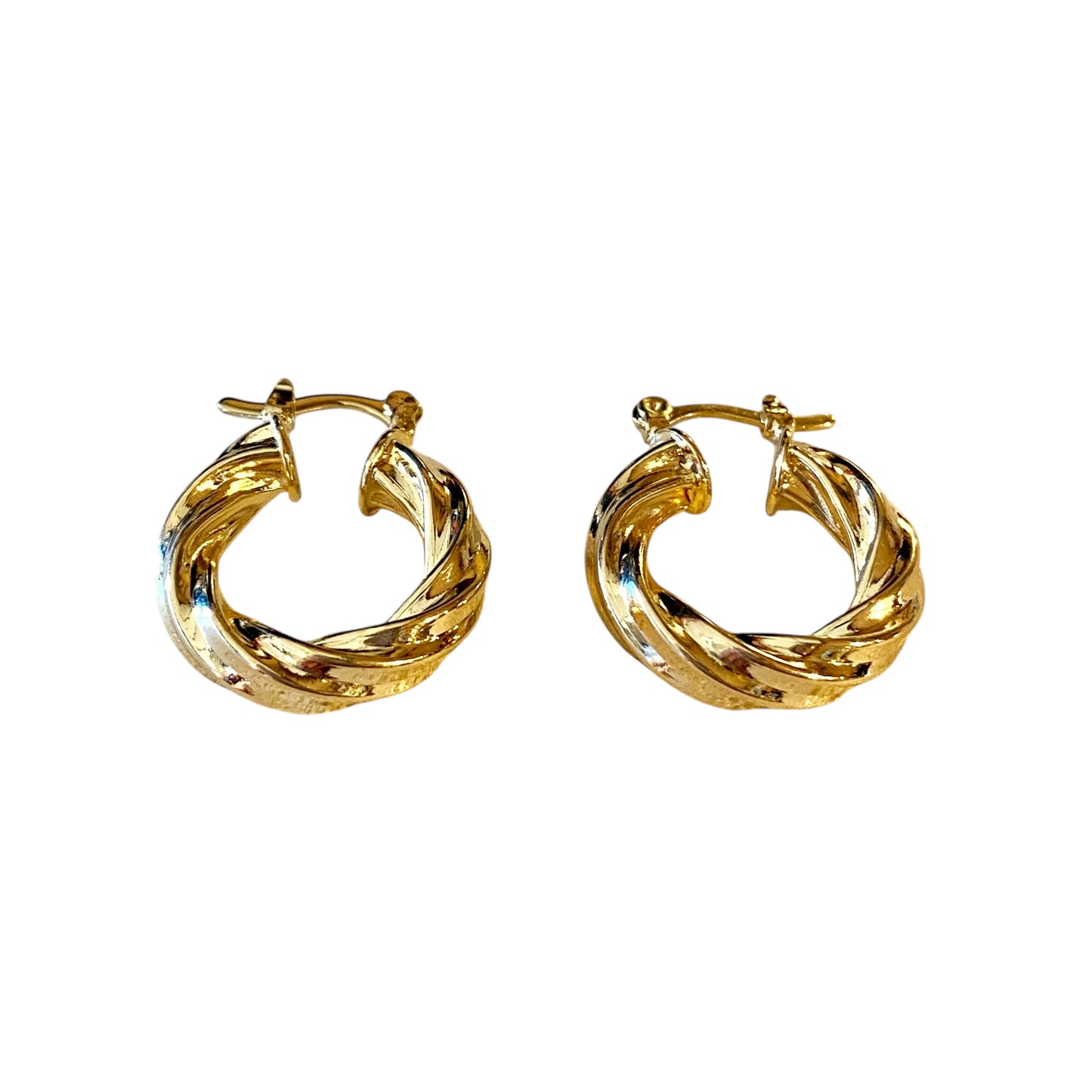 20mm Twisted Hoop 18k Gold Filled Earrings