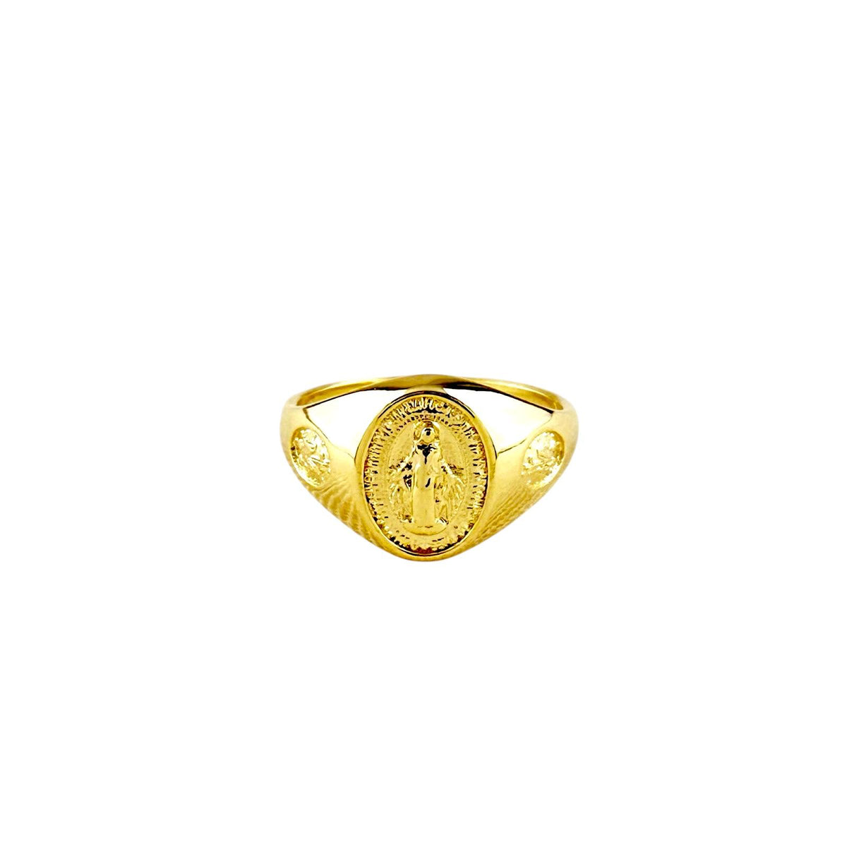Lady of Grace Medal Ring in 18K gold-filled