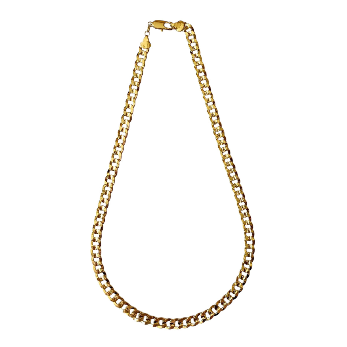 Diamond Cut Cuban Link 8mm Necklace in 18K gold-filled