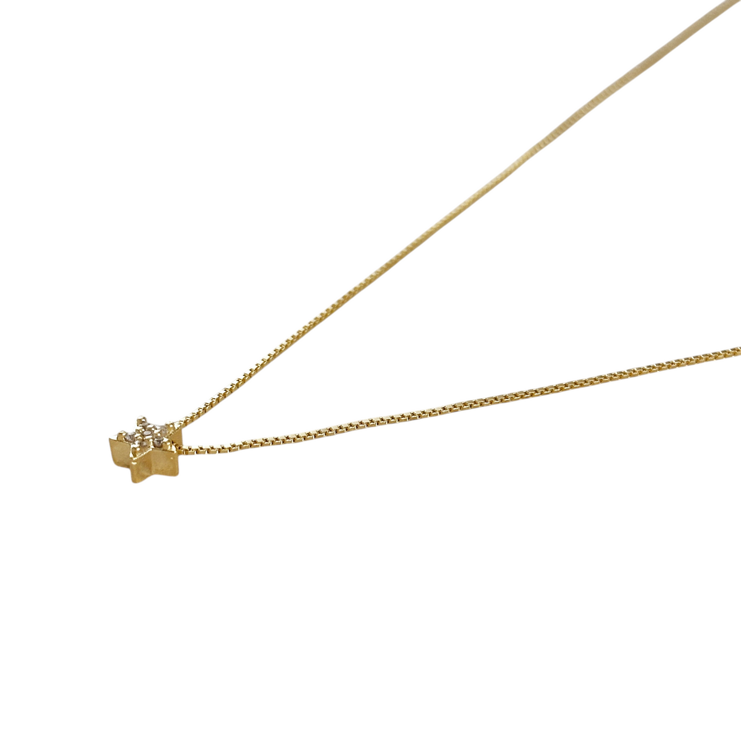 6mm CZ Star Pendant 18k Gold Filled Necklace
