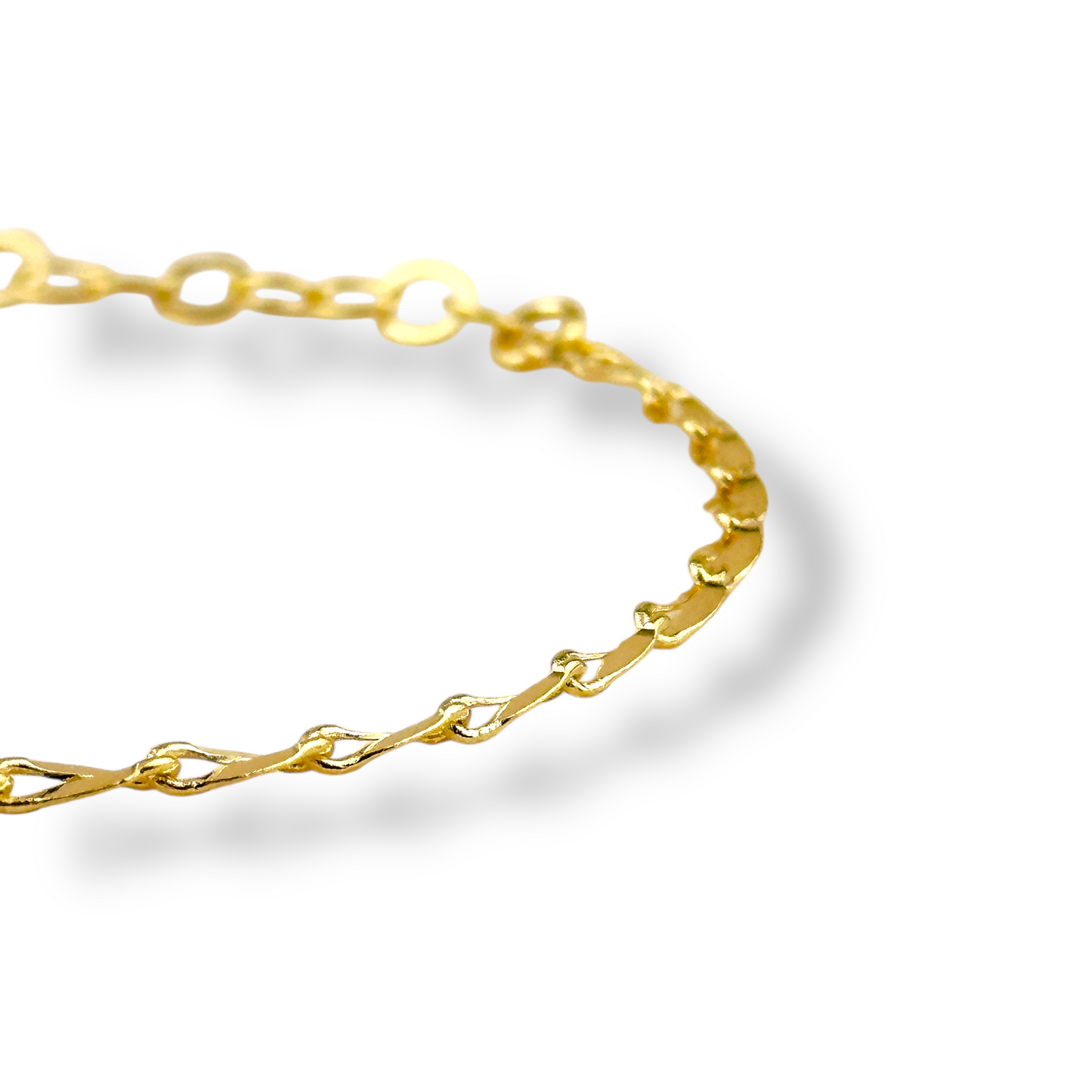 3mm Lip Chain 18k Gold Filled Bracelet
