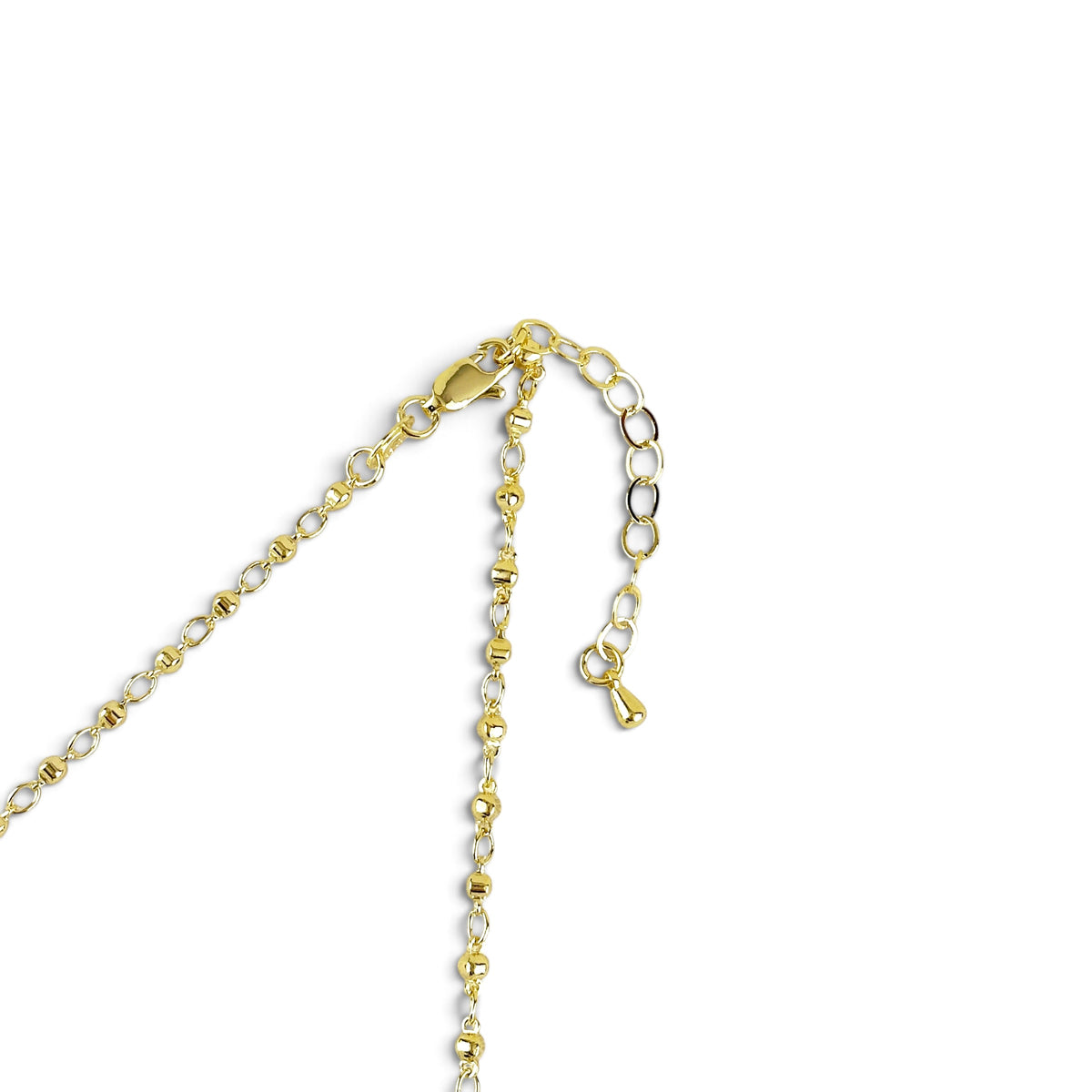 Faceted Beaded Necklace in 18K gold-filled, view 6