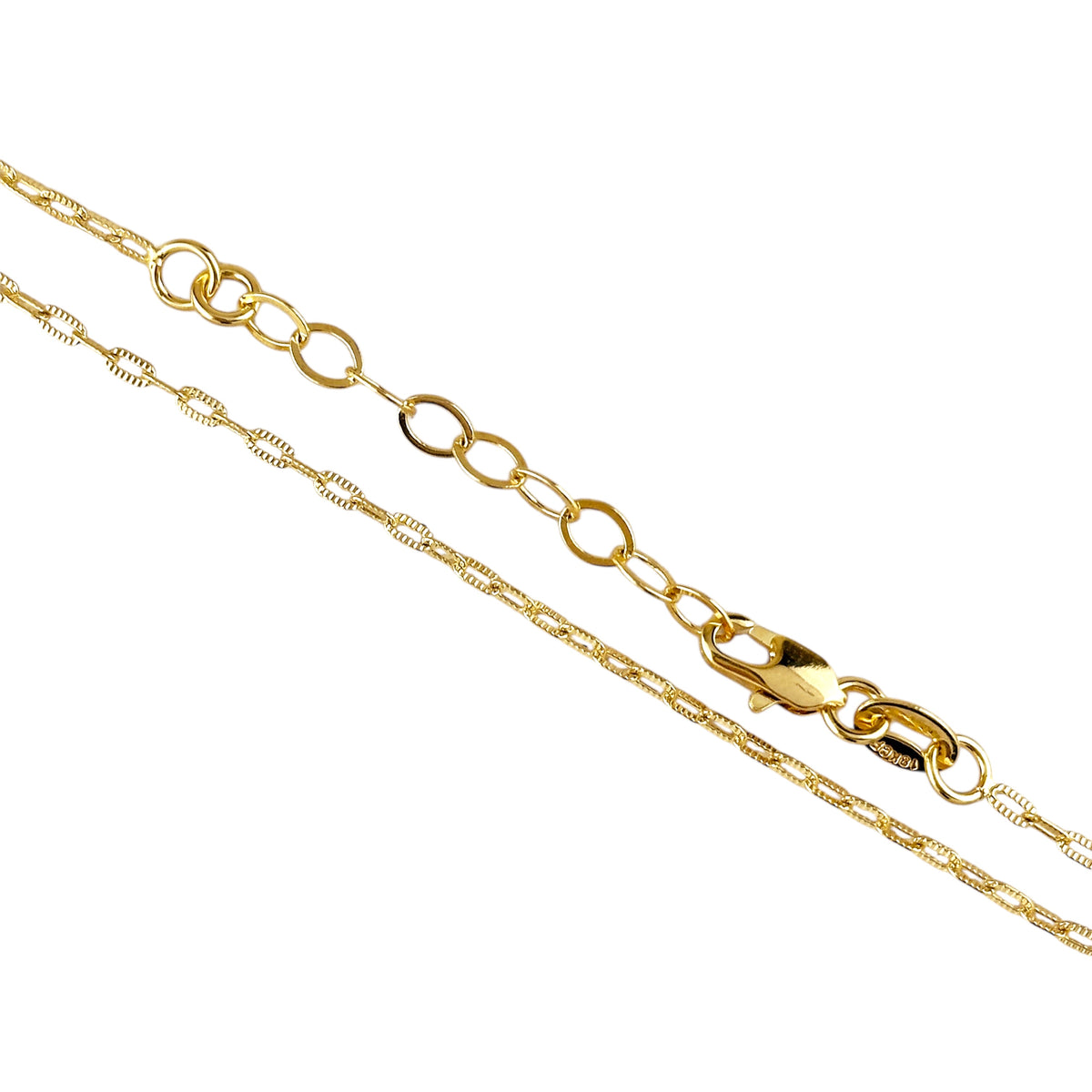 Diamond Cut Mini Link Chain Bracelet in 18K gold-filled, view 3