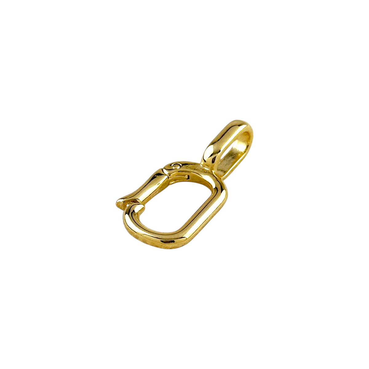 Carabiner Charm Holder Pendant in 18K gold-filled