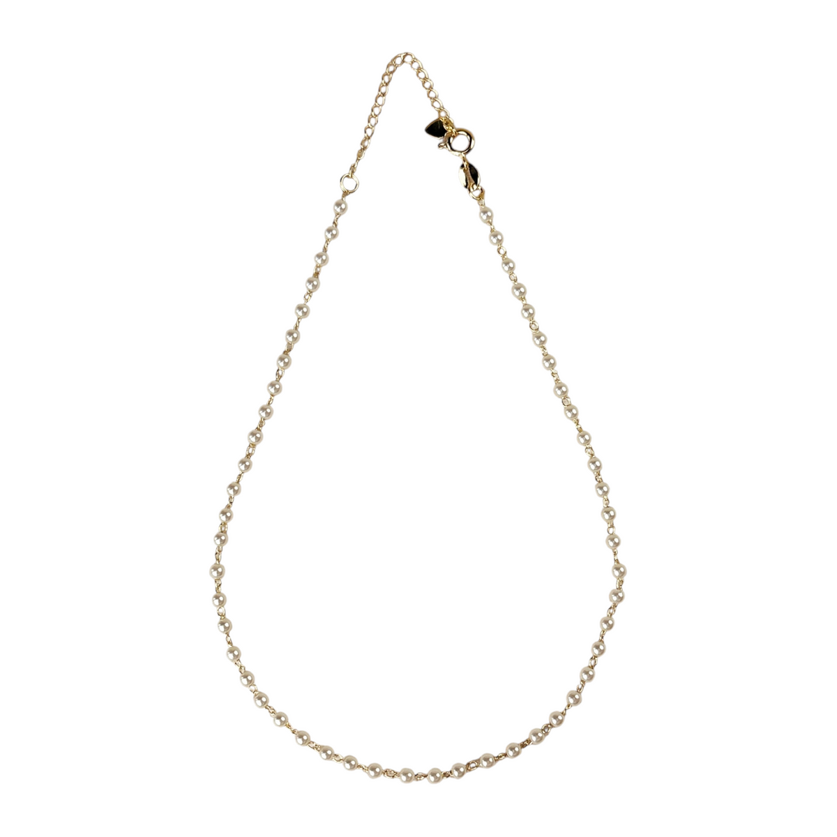 Pearl Choker 3mm Necklace in 18K gold-filled, view 2