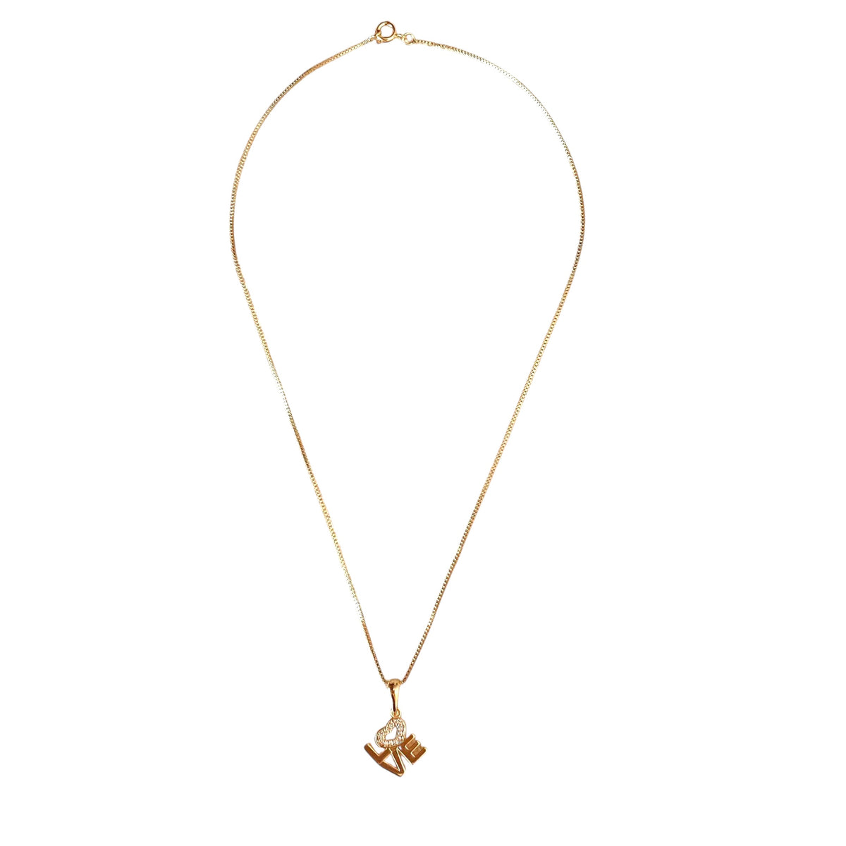 Love Letters Necklace in 18K gold-filled, view 4