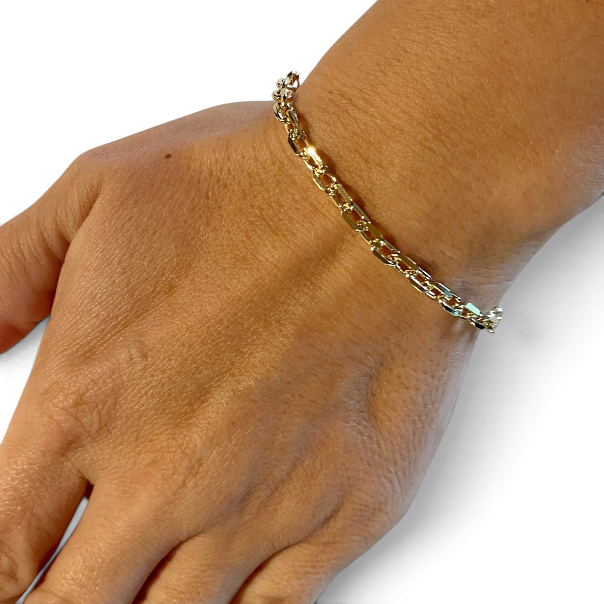 Diamond-Cut Anchor 4.5mm Bracelet in 18K gold-filled, view 5