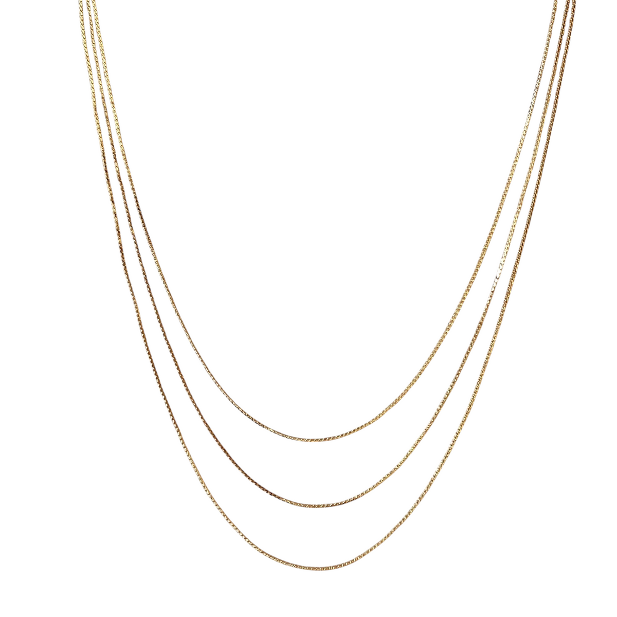 Flat Rope Chain 1.1mm Necklace in 18K gold-filled