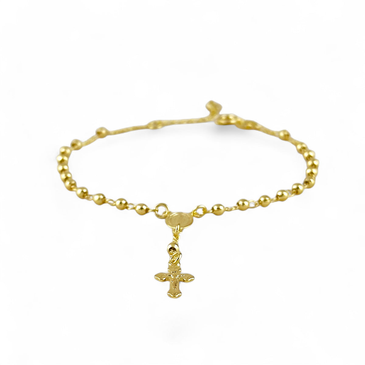 Beaded Rosary Bracelet Closeup
