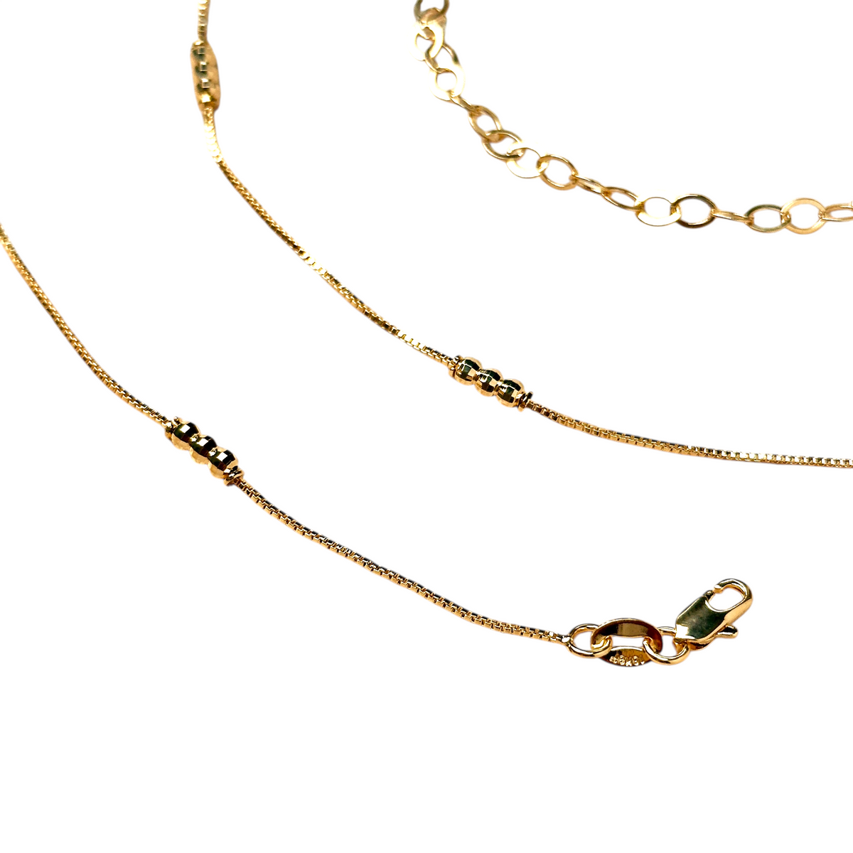 Beaded Station Belly Chain Body Jewelry in 18K gold-filled, view 4