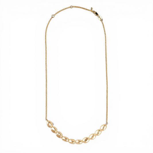 Row of Freshwater Baroque Pearls 18K Gold Filled Necklace
