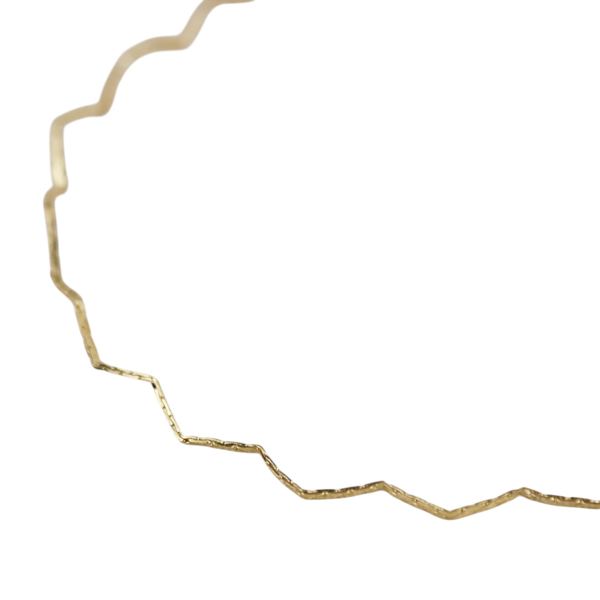 Zig Zag Chain 1mm Anklet in 18K gold-filled, view 2