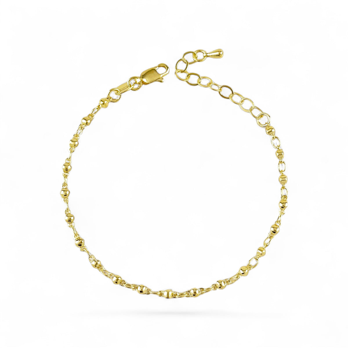 Beaded 2.5mm Bracelet in 18K gold-filled, view 2