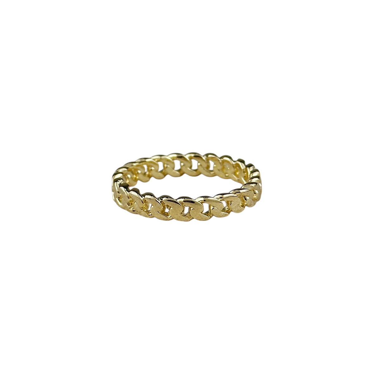 Cuban Link 2.5mm Ring in 18K gold-filled, view 4