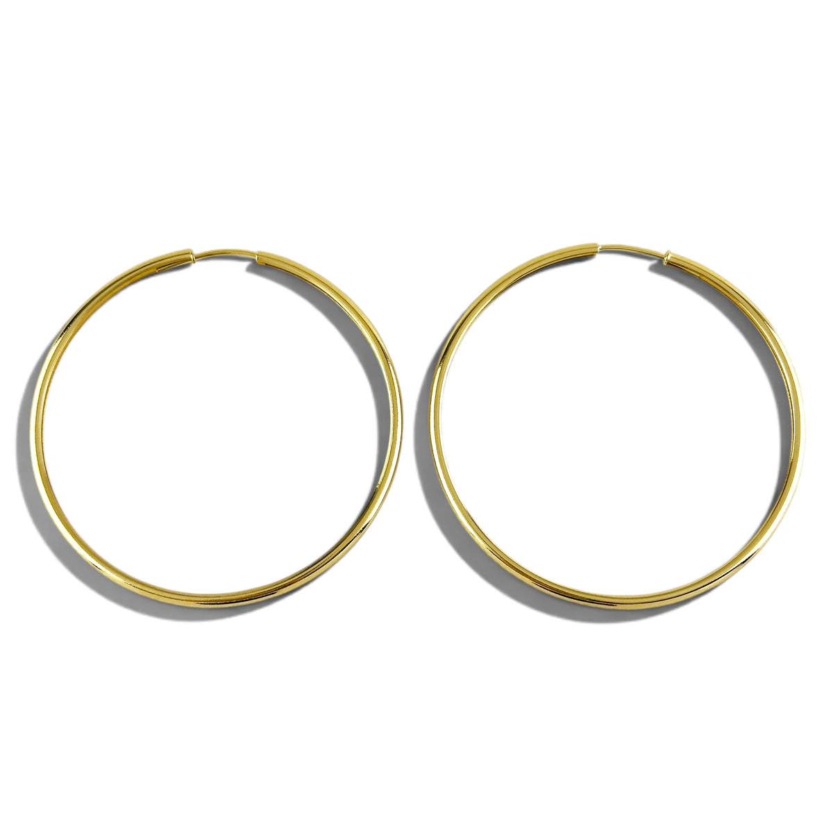 Continuous Hoop 40mm Earrings in 18K gold-filled