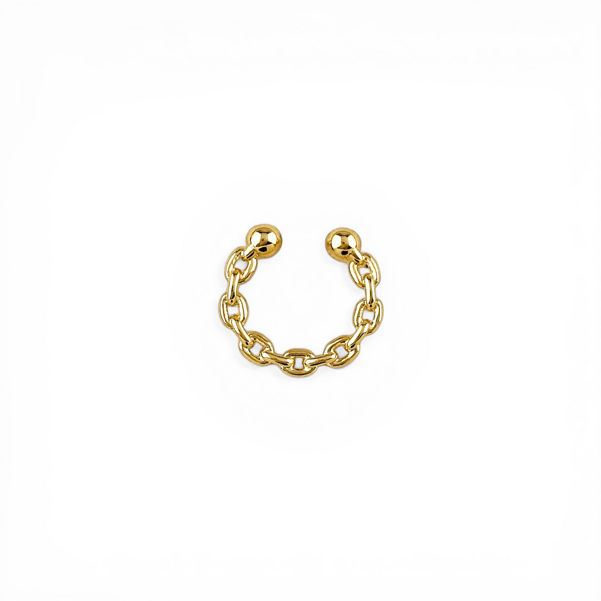 Crafted Link Chain Ear Cuff in 18K gold-filled