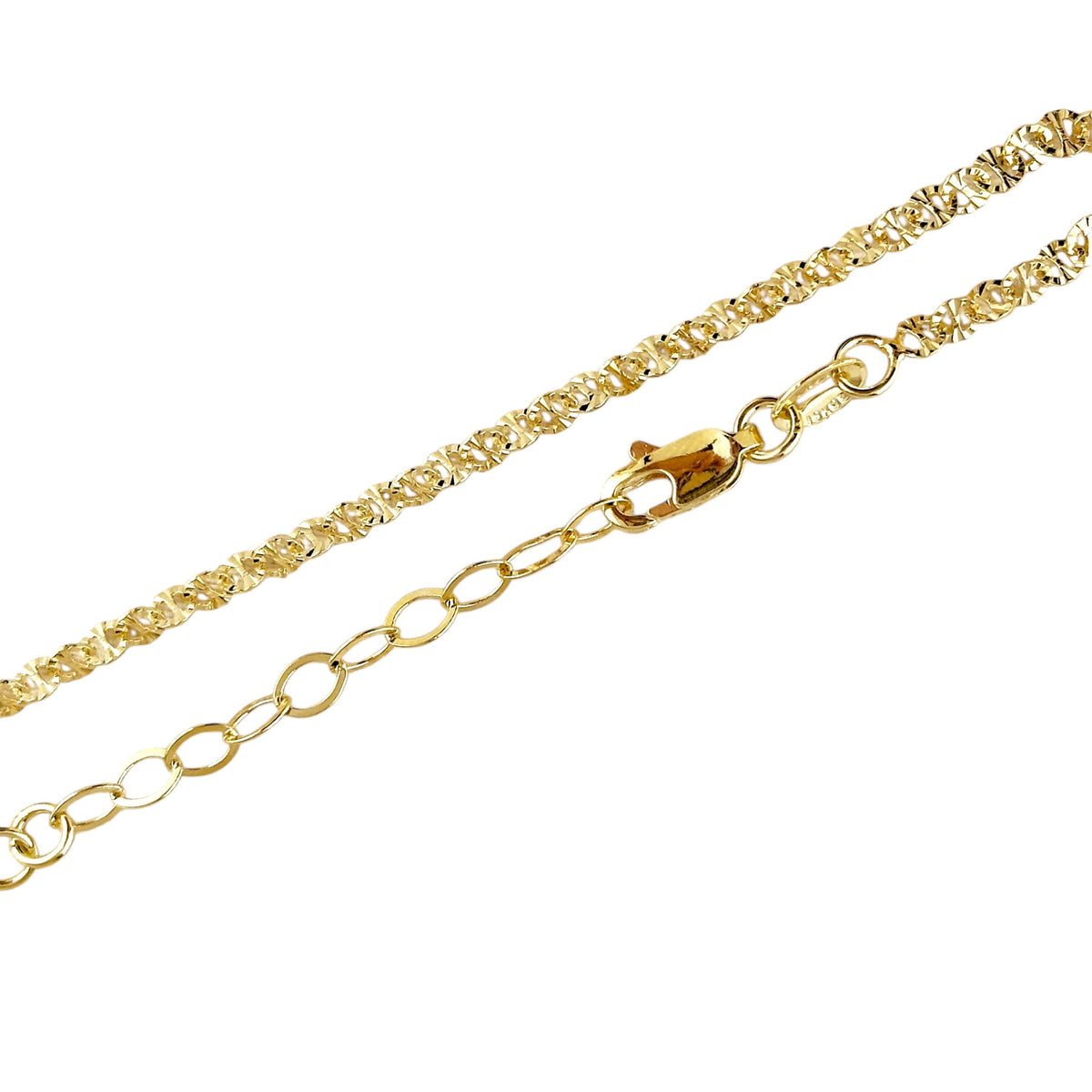 Diamond Cut Mirror Chain Necklace in 18K gold-filled, view 5