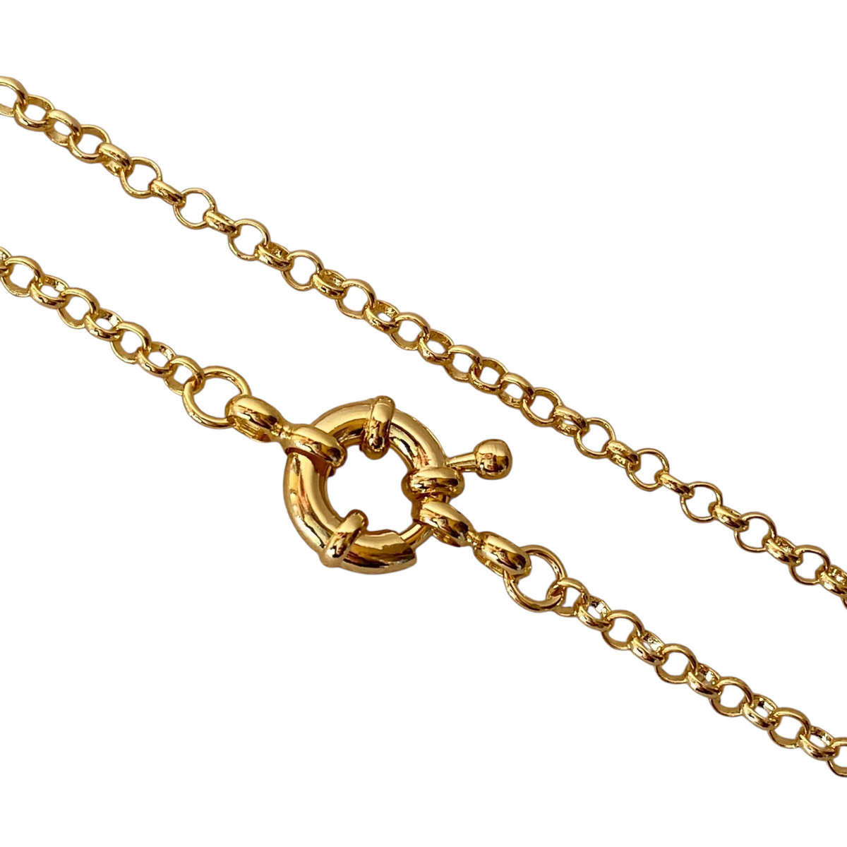 Rolo Chain Spring Clasp 2.8mm Necklace in 18K gold-filled, view 2