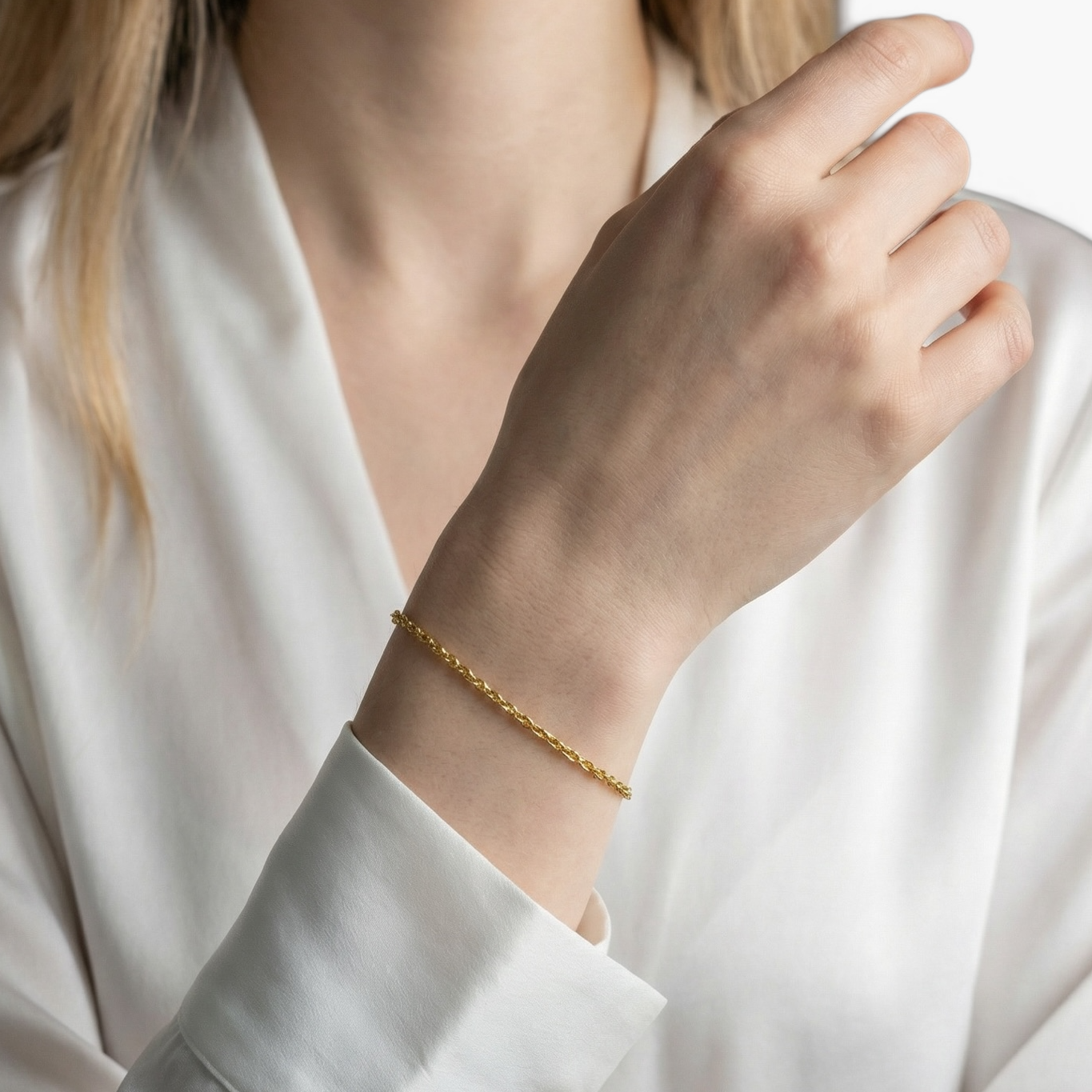 1.8mm Anchor Chain 18K Gold Filled Bracelet