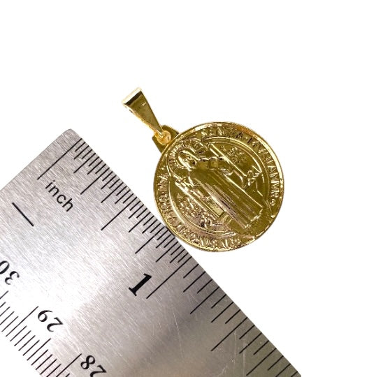 Saint Benedict Medal 18k Gold Filled Pendant