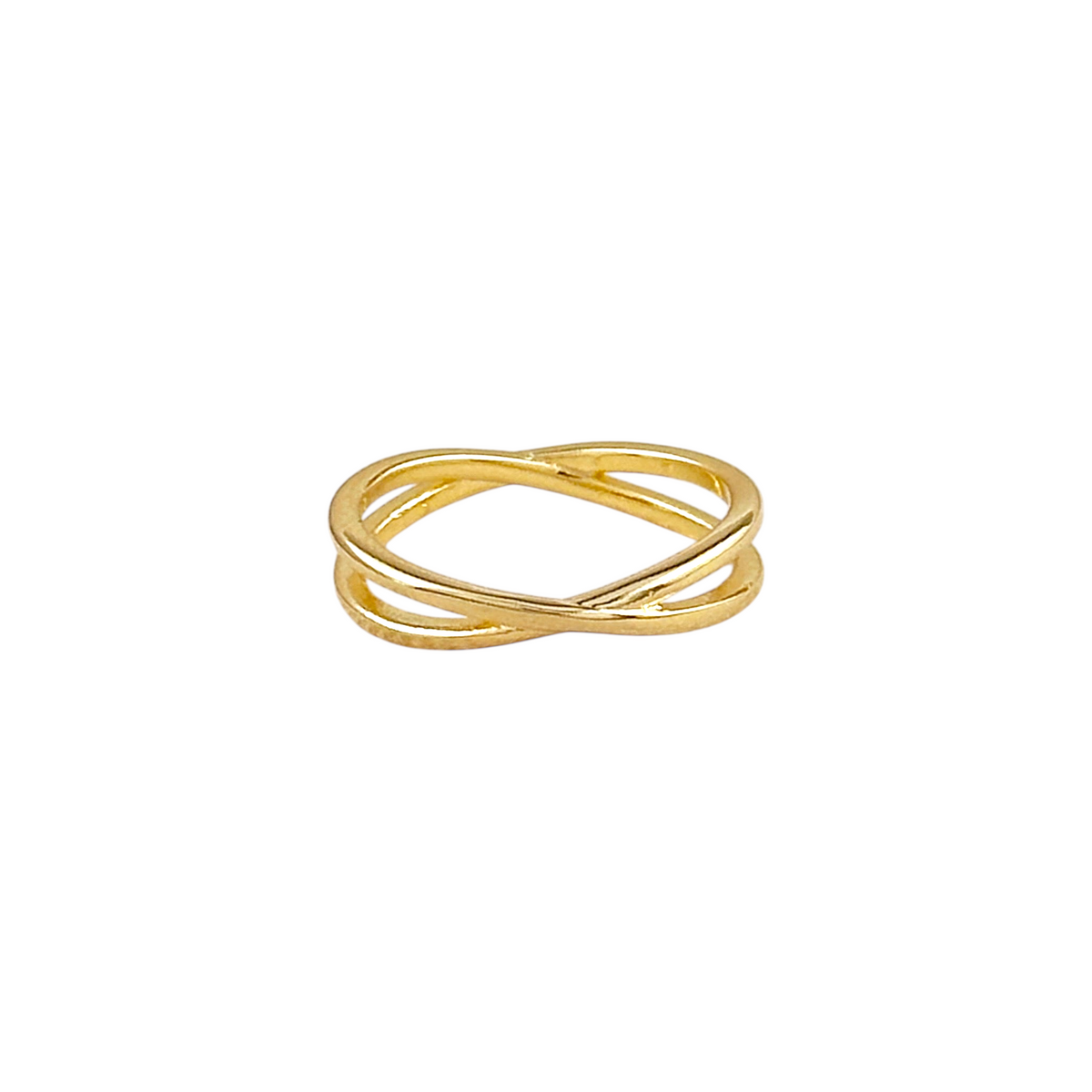 Crossover Ring in 18K gold-filled, view 2