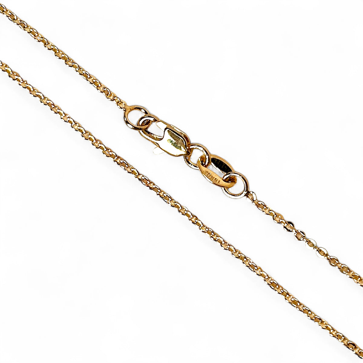 Cable Chain 1.45mm Necklace in 18K gold-filled, view 4