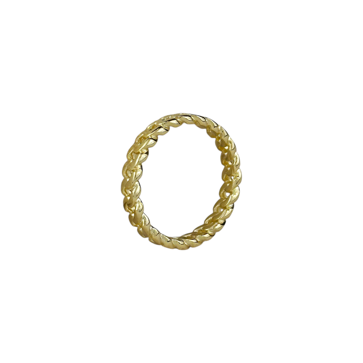 Cuban Link 2.5mm Ring in 18K gold-filled, view 2