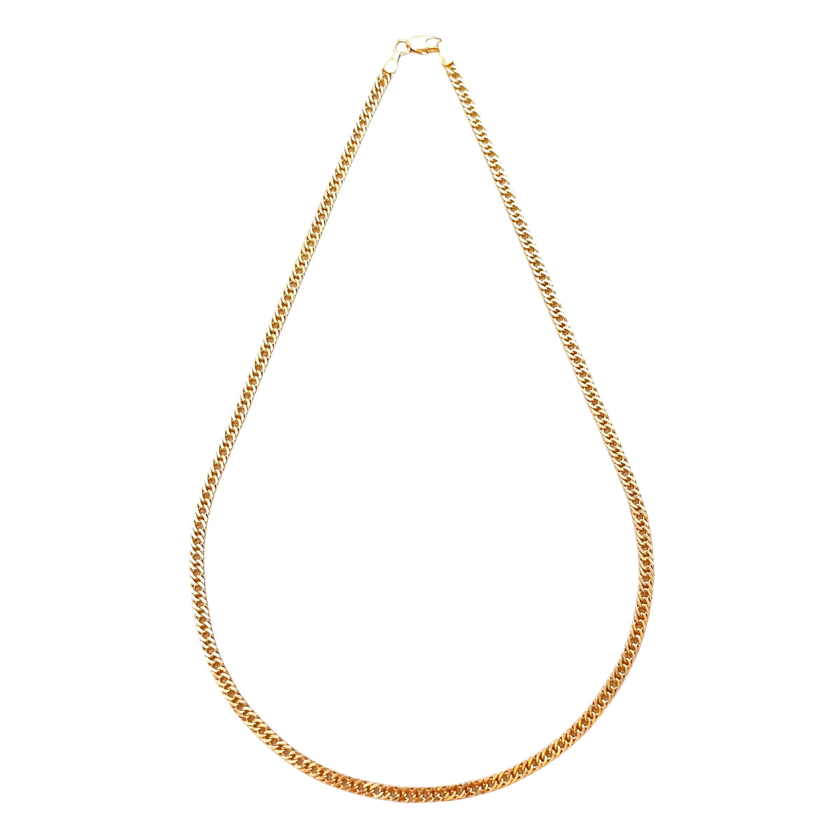 Double Curb Chain 4mm Necklace in 18K gold-filled