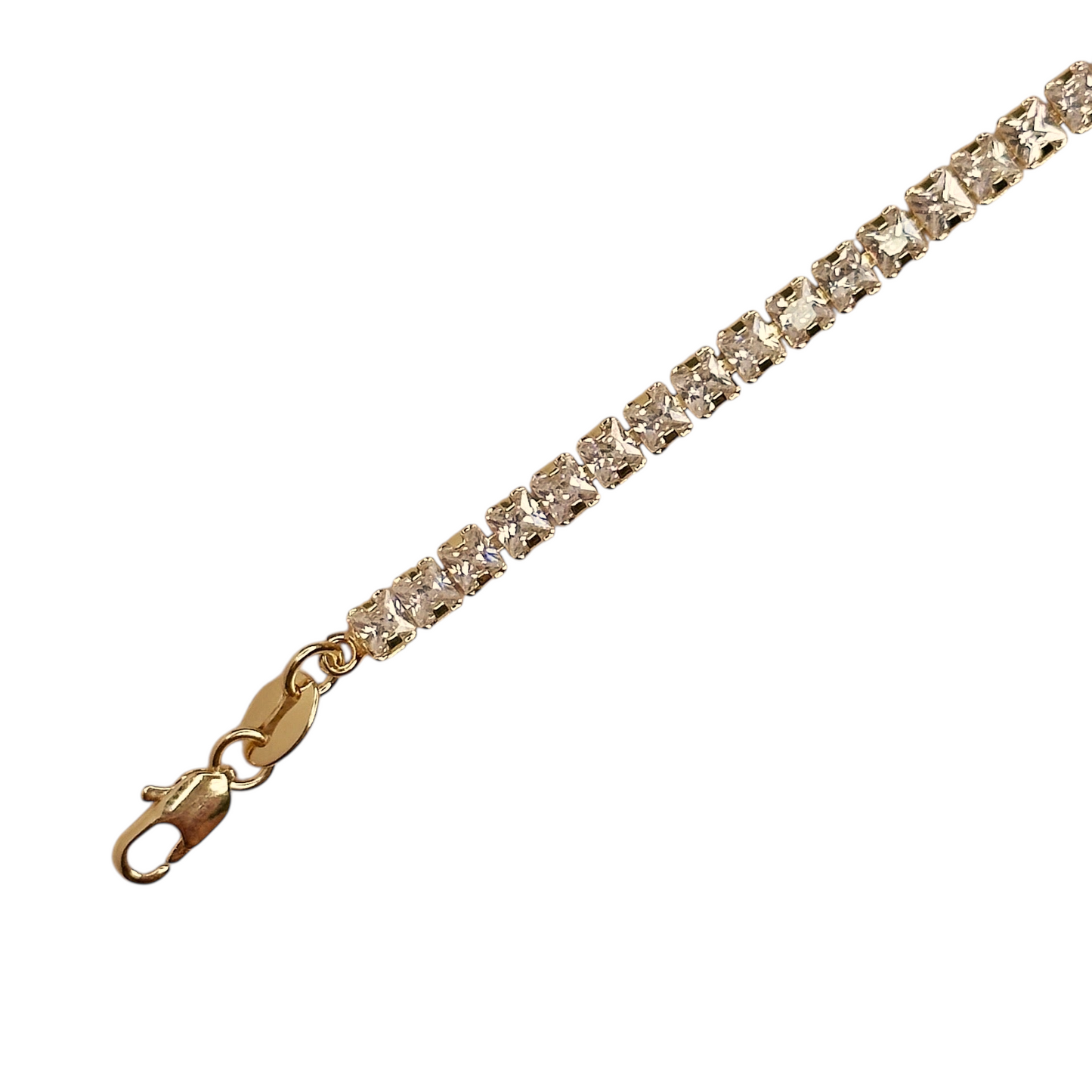 3mm CZ Riviera 18k Gold Filled Bracelet