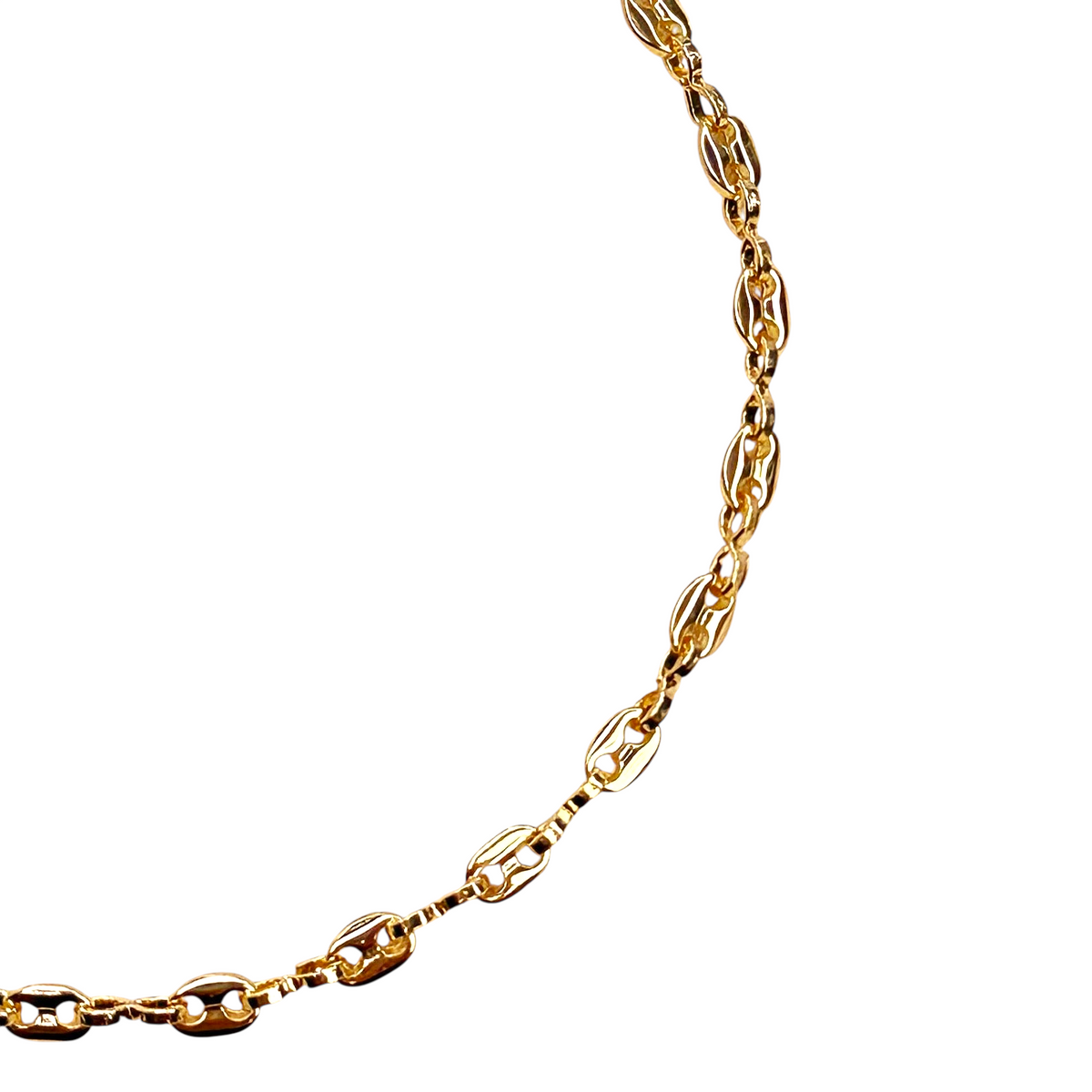 Mariner Chain 3mm Bracelet in 18K gold-filled