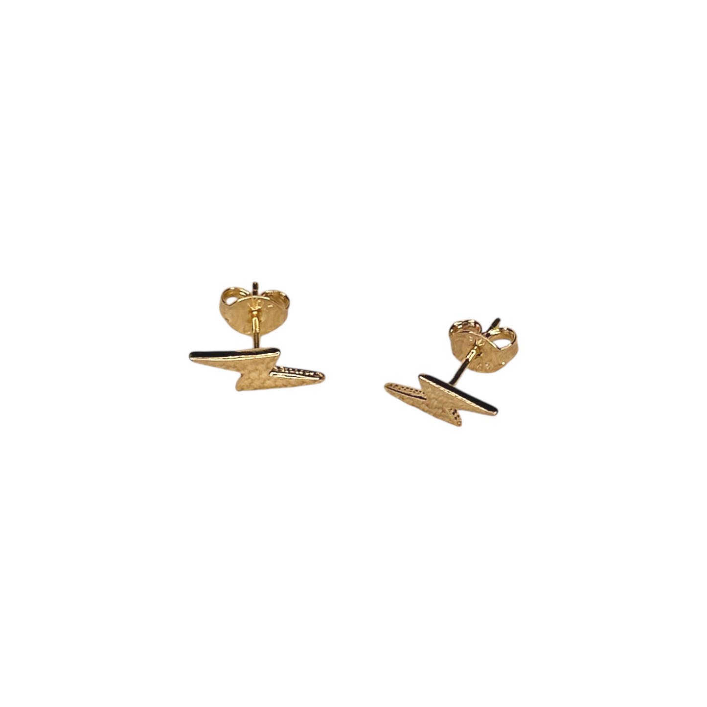 11mm Mini Lightning Bolt Stud 18K Gold Filled Earrings