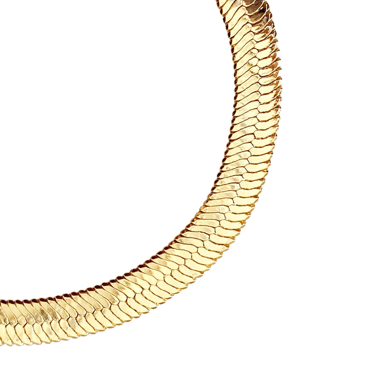 Herringbone Chain 6mm Bracelet in 18K gold-filled, view 2