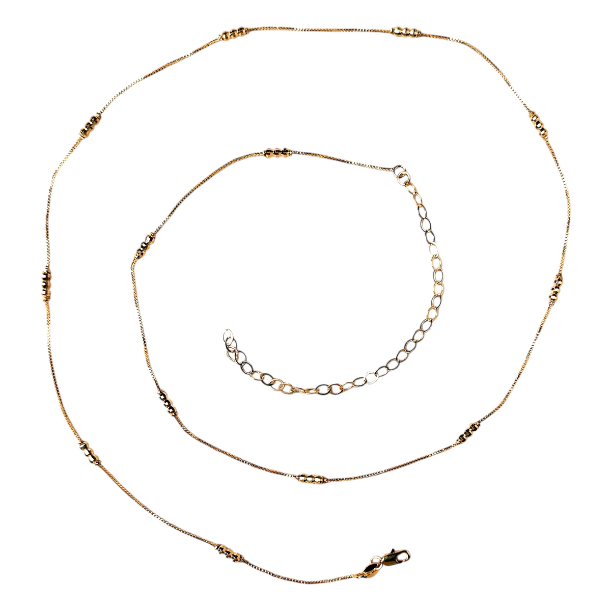 Beaded Station Belly Chain Body Jewelry in 18K gold-filled