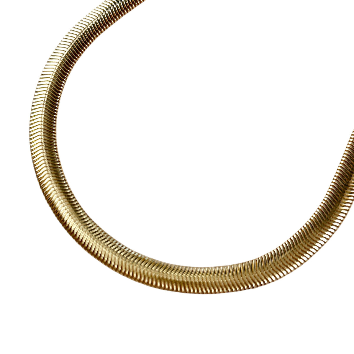 Thick Snake Chain 8mm Necklace in 18K gold-filled, view 5