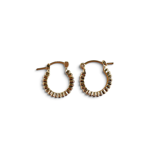 Fluted Hoop Earrings Sideview