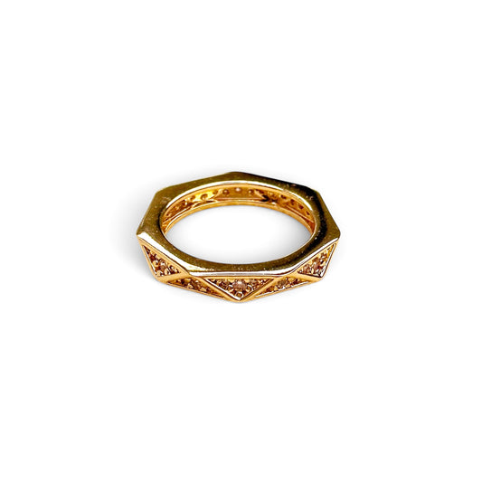 Geometric Facet CZ Ring Sideview