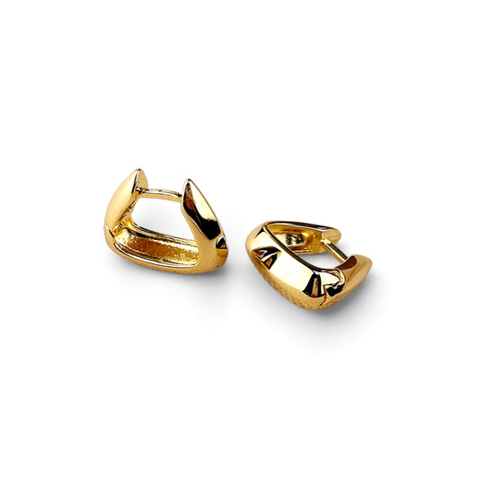 Geometric Huggie Hoop Earrings