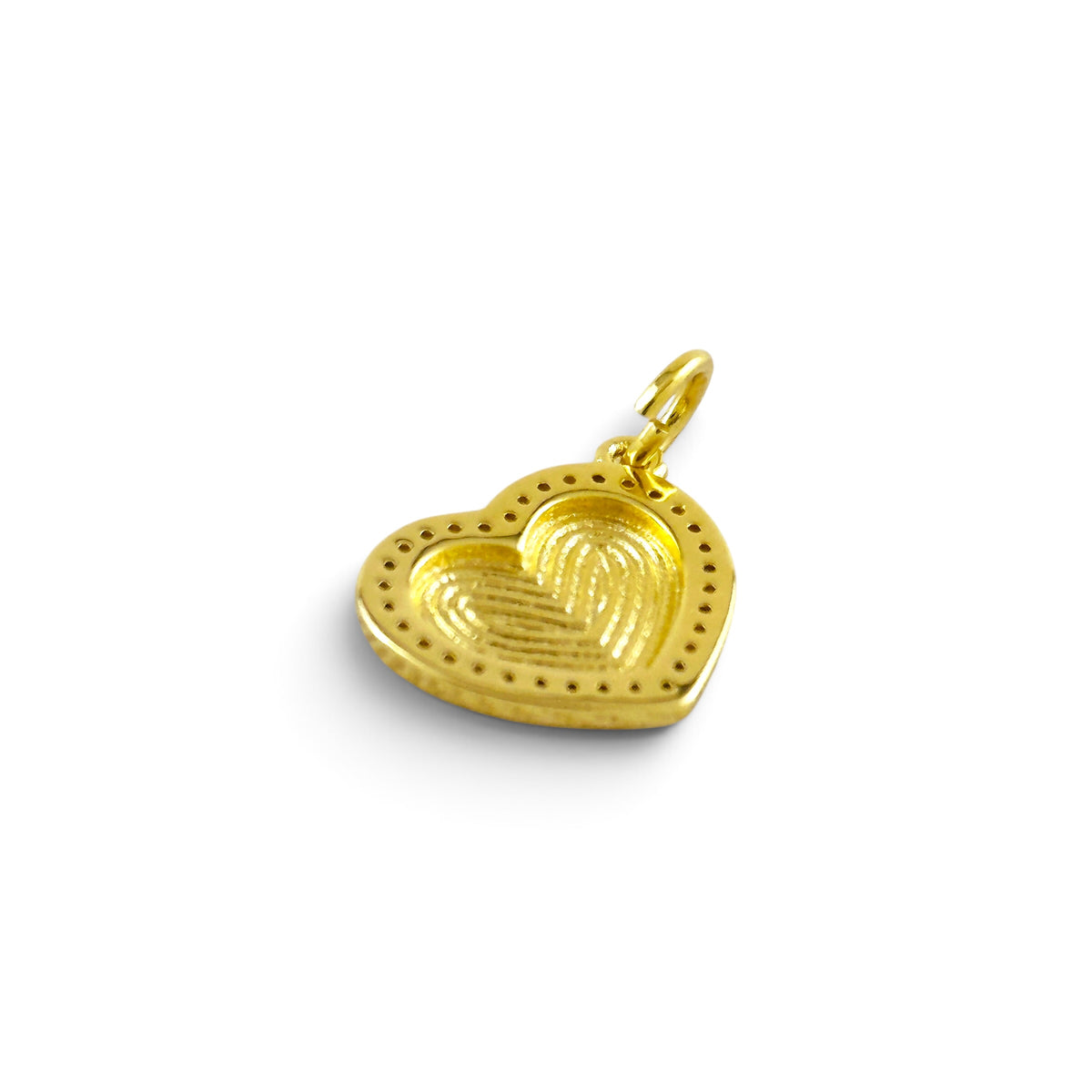 Heart Halo CZ Pendant Backview