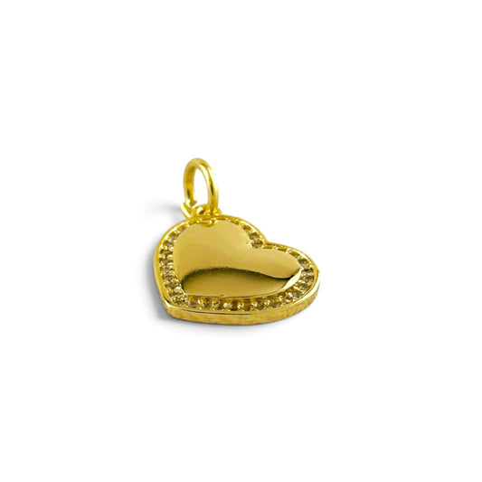 Heart Halo CZ Pendant Sideview
