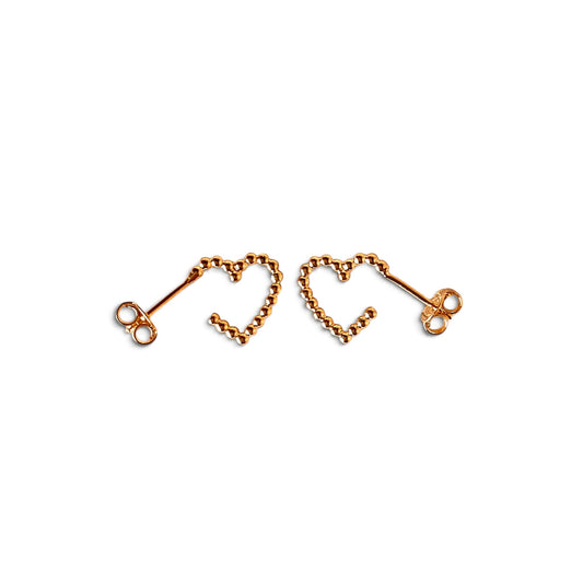 Hoops showing unique heart silhouette