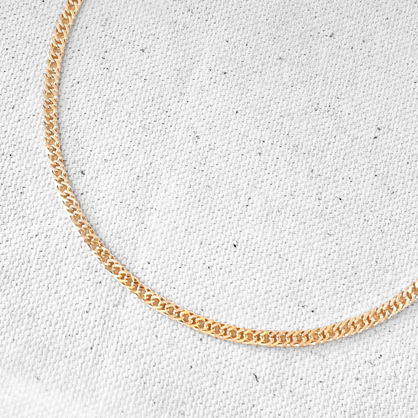 4mm Franco Link Chain 18k Gold Filled Necklace