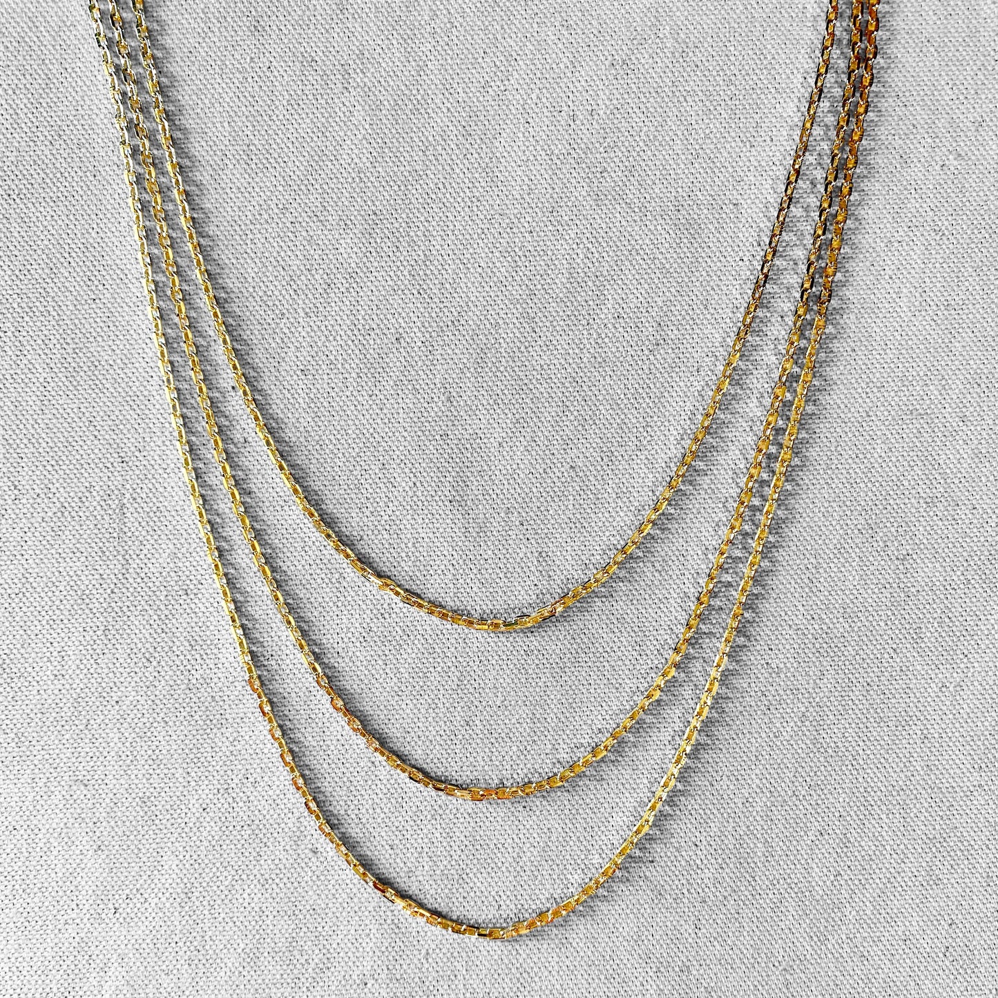 2.5mm Diamond Cut Curb Chain 18k Gold Filled Necklace
