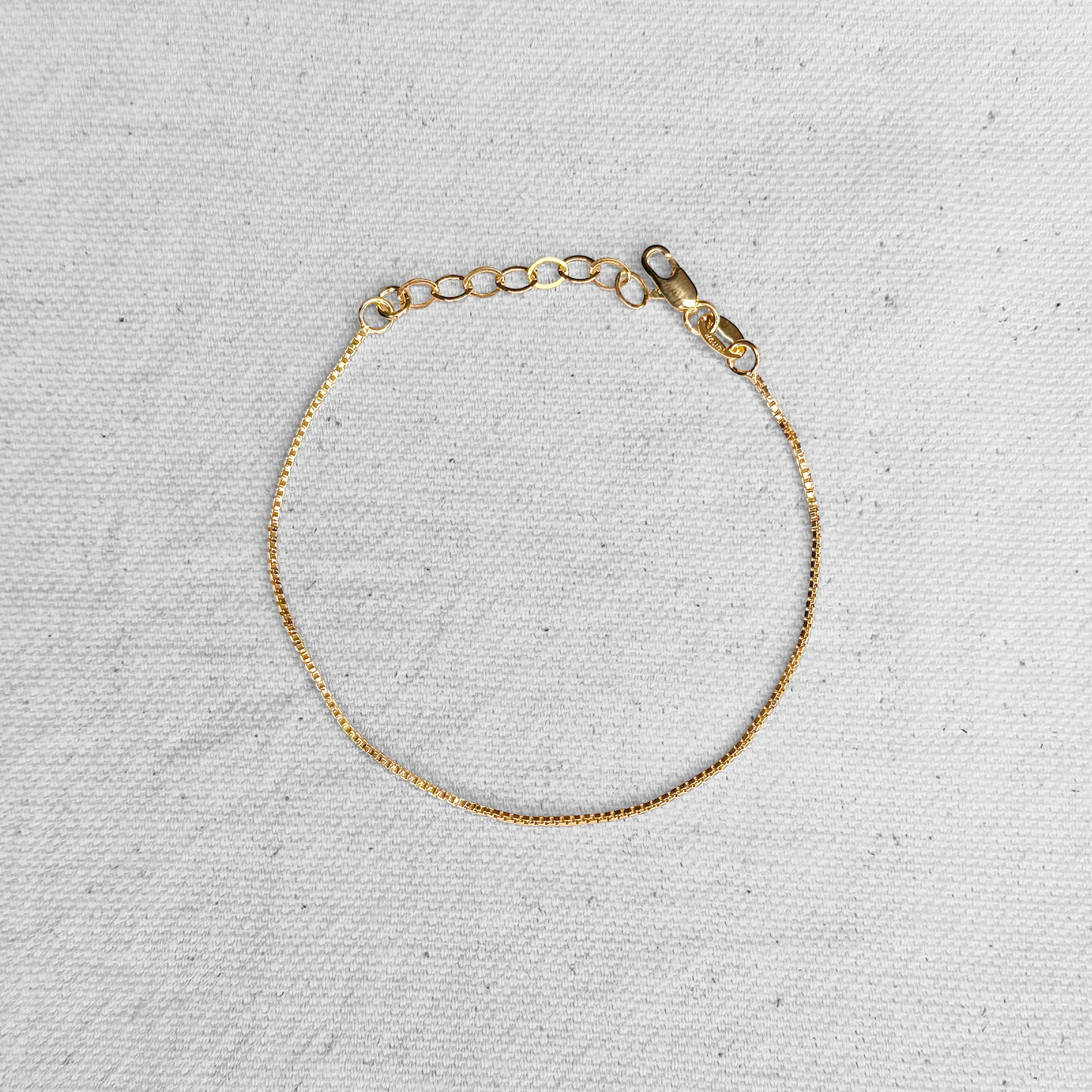 1mm Box Chain 18K Gold Filled Bracelet