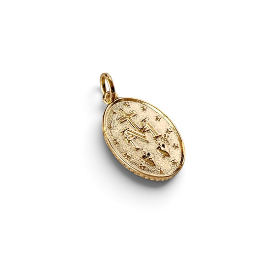 Lady of Grace Back Side Medal Pendant