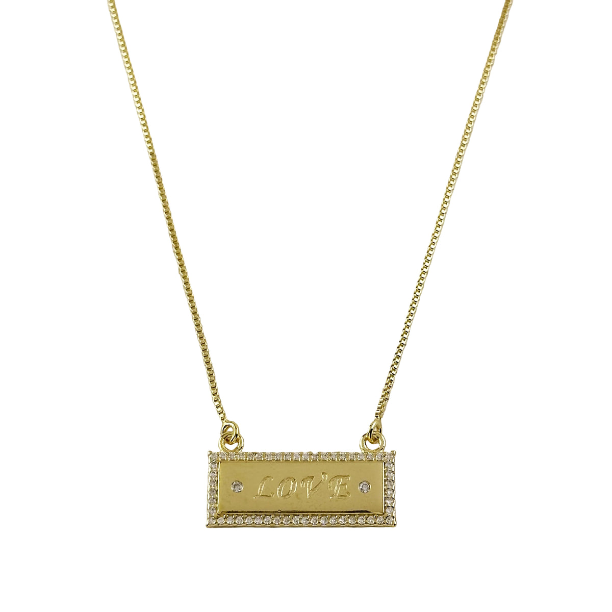 Love Script 25mm Necklace in 18K gold-filled