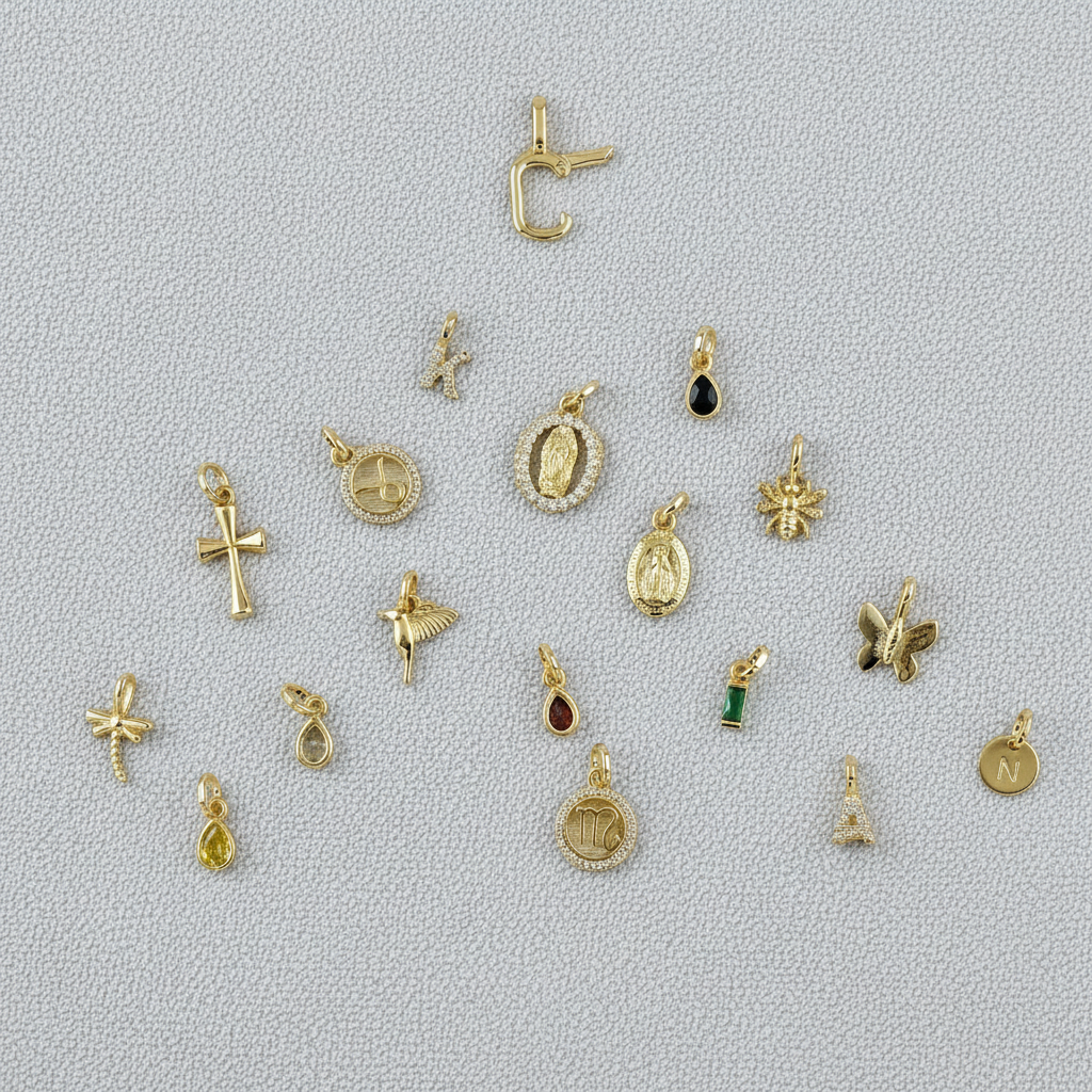 Butterfly 15mm Charm in 18K gold-filled, view 4